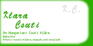 klara csuti business card